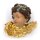 Angelhead baroque right - old true gold colored - 11"