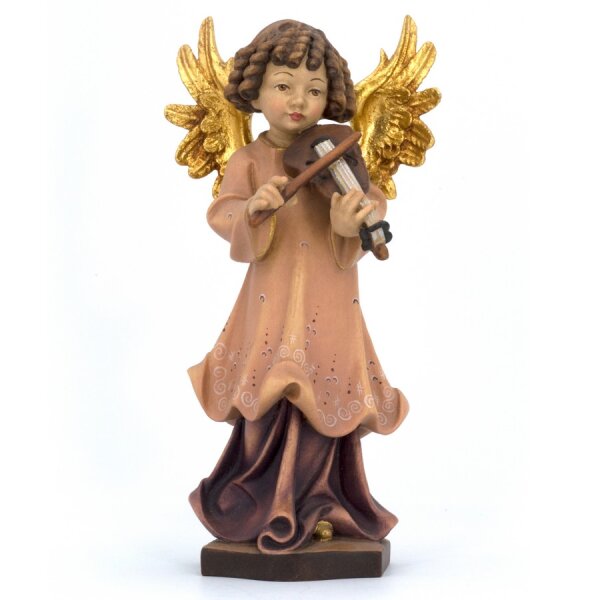 Engel bekleidet Geige - lasiert - 21 cm