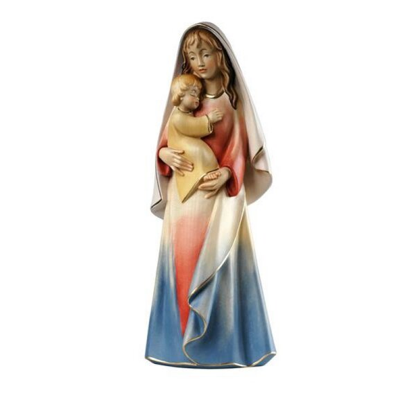 Madonna dellamore colorato scolpito tiglio 60 cm