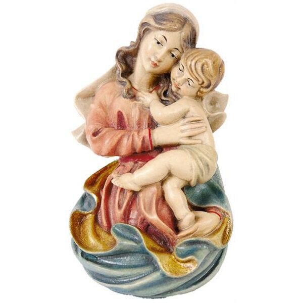 Madonna relief - color carved - 15,7"