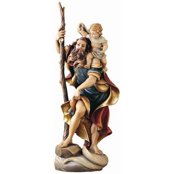 St.Christophorus - color carved - 23,6"