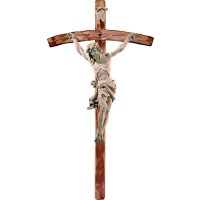 Christ of the Alps oaken with curved cross