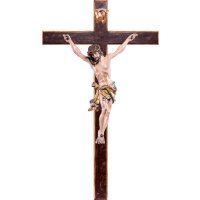 Alpenchristus blau mit geradem Kreuz