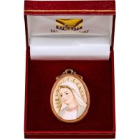 Medallion bust Madonna in a box