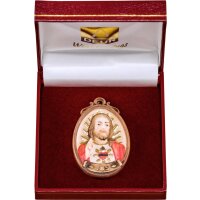 Medallion Jesus sacred heart in a box