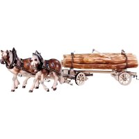 2 Draw-horses with hooped woodcart