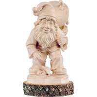 Gnome mushroom-picker on pedestal