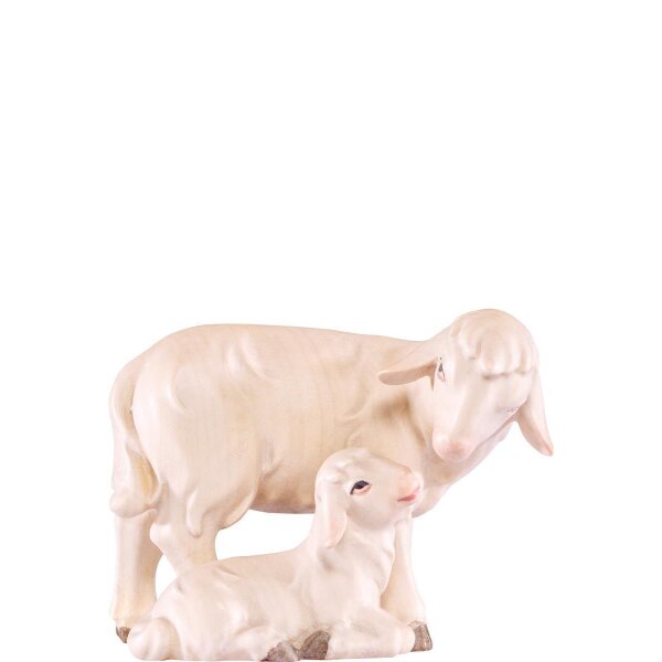 Pecora con agnello Artis - colorato - 15 cm