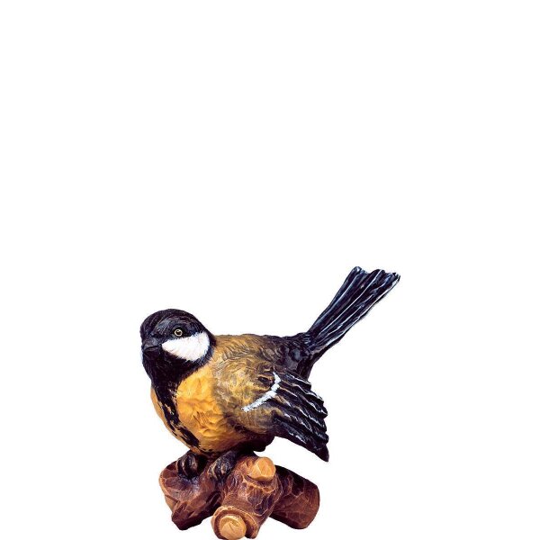 Vogel auf Ast H.K. gelb - lasiert - 18 cm