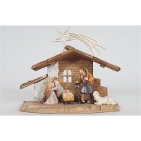 HE Nativity set 5 pcs-Stable Tyrol for H.Fam. with Comet