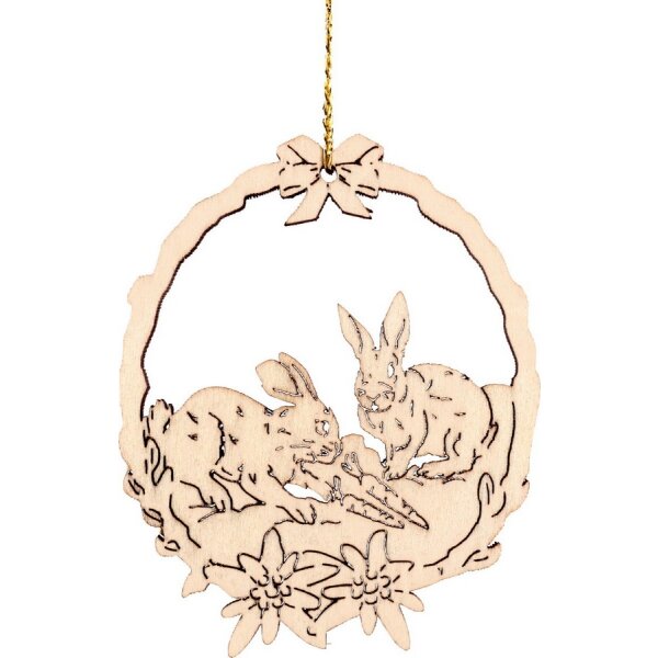 Laser garland bunnies