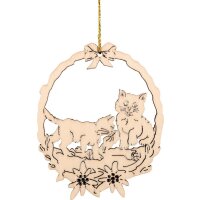 Laser garland cats with shadow