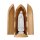 Our Lady of Fátima in niche - natural wood - 3,5"/5,5"
