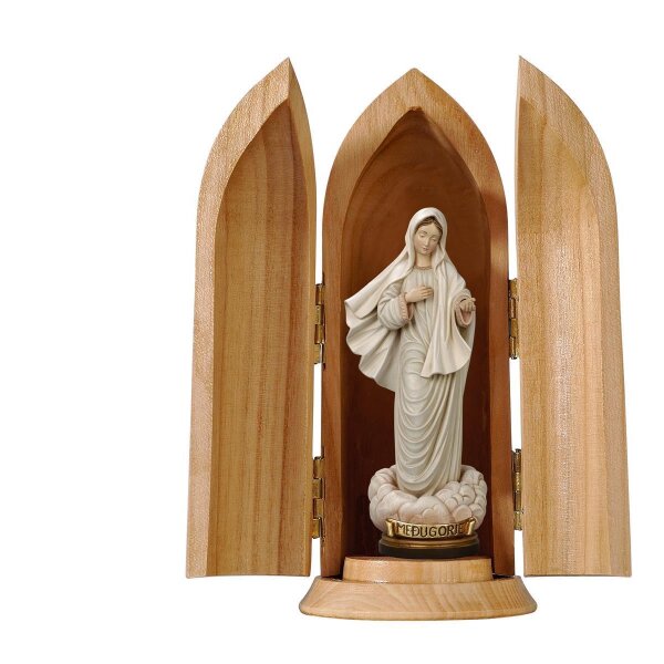 Our Lady of Medjugorje in niche - colored - 3"/4"