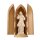 Divine Mercy in niche - natural wood - 3,5"/5"