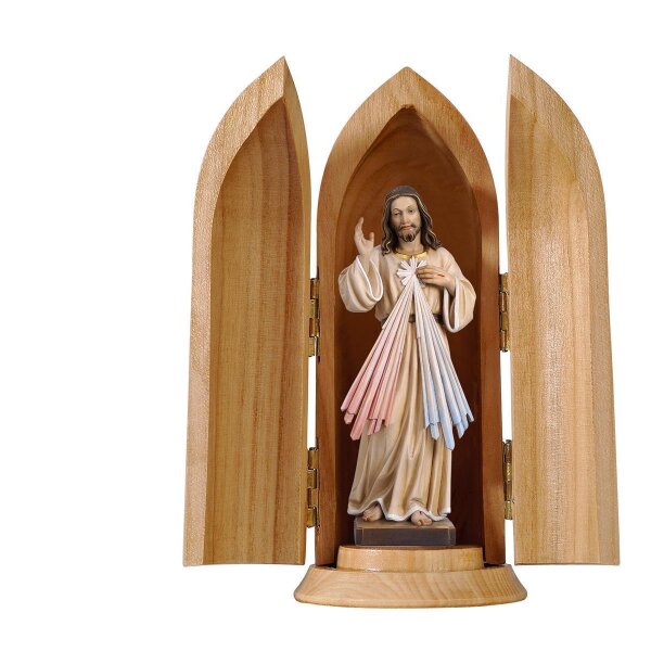 Divine Mercy in niche - colored - 3,5"/5"