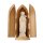 St. Theresa of Lisieux in niche - natural wood - 3,5"/5"