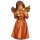 Bell angel standing with bird - colored - 2 inch