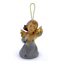 Angel with bell - color - 2¾ inch