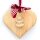 Pine wood heart with angel - gold board - 5,5 inch