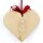 pine wood heart with angel taddybear - gold board - 5,5 inch