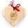 pine wood heart with angel instrument - gold board - 5,5 inch