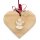 pine wood heart with angel violin - gold board - 5,5 inch
