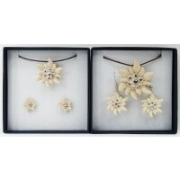 Schmuckset EDELWEISS mit Halskette und Ohrringe