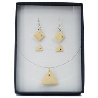 Set of jewels TRIANGLE with necklace and earrings -...
