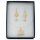 Set of jewels TRIANGLE with necklace and earrings - natural with cristal - 0,8 inch