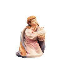 Girl with pigeon - color with true gold - 18,9 inch