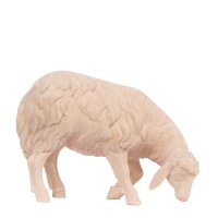 Kneeling black and white sheep right - color - 6,3 inch