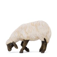 Kneeling black and white sheep - color - 6,3 inch