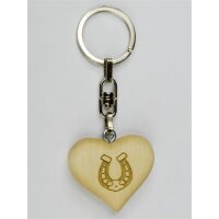 Key holder horseshoe - natur with script - 1,4 inch