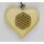 Key holder flower of life - natur with script - 1,4 inch