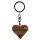 Hearth with key ring - natural with cristal - 1,8 inch