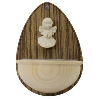 Holy water stoup with praying angel - natural - 4,7 inch