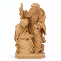 sacra famiglia - legno di cirmolo naturale - 16 cm
