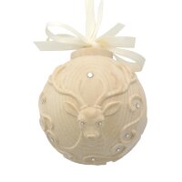 christmas tree ball with deer - color - 4,7 inch