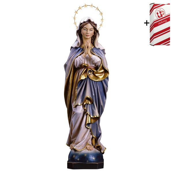 Immaculate Conception with Halo 12 stars brass + Gift box