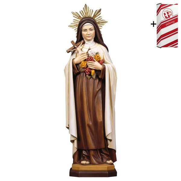 Hl. Therese von Lisieux mit Schein + Geschenkbox