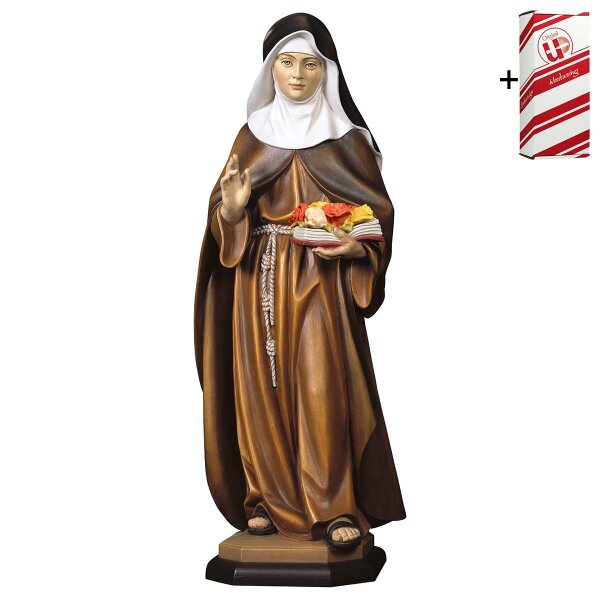 St. Elizabeth of Portugal with roses + Gift box