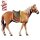 Pferd Haflinger mit Sattel + Geschenkbox