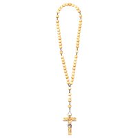 Rosary Exclusive Wood Tone with Crucifix