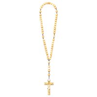 Rosary Exclusive Wood Tone with Crucifix