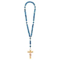 Rosary Exclusive Marbled Blue with Crucifix