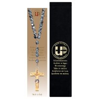 Rosary Exclusive Marbled Black with Crucifix + Velvet case