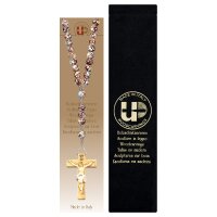 Rosary Exclusive Marbled Brown with Crucifix + Velvet case