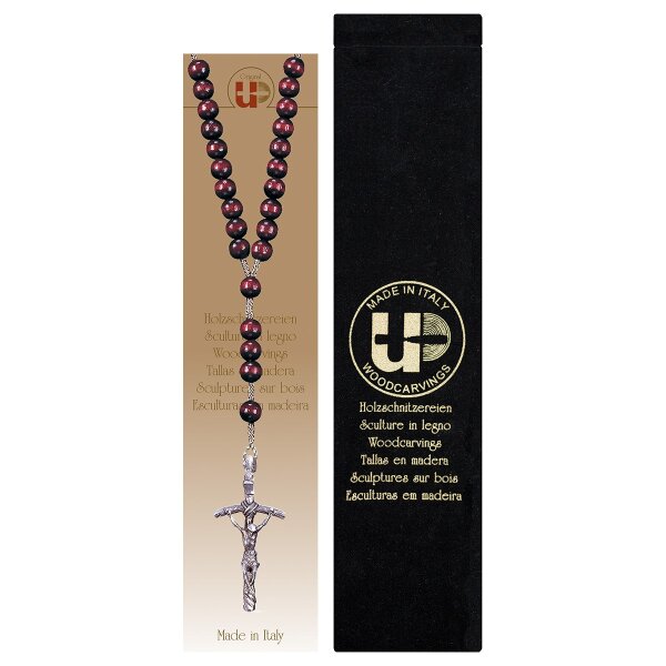 Rosary Exclusive Red with Pope Cross + Velvet case
