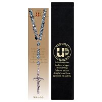 Rosary Exclusive Marbled Black with Pope Cross + Velvet case
